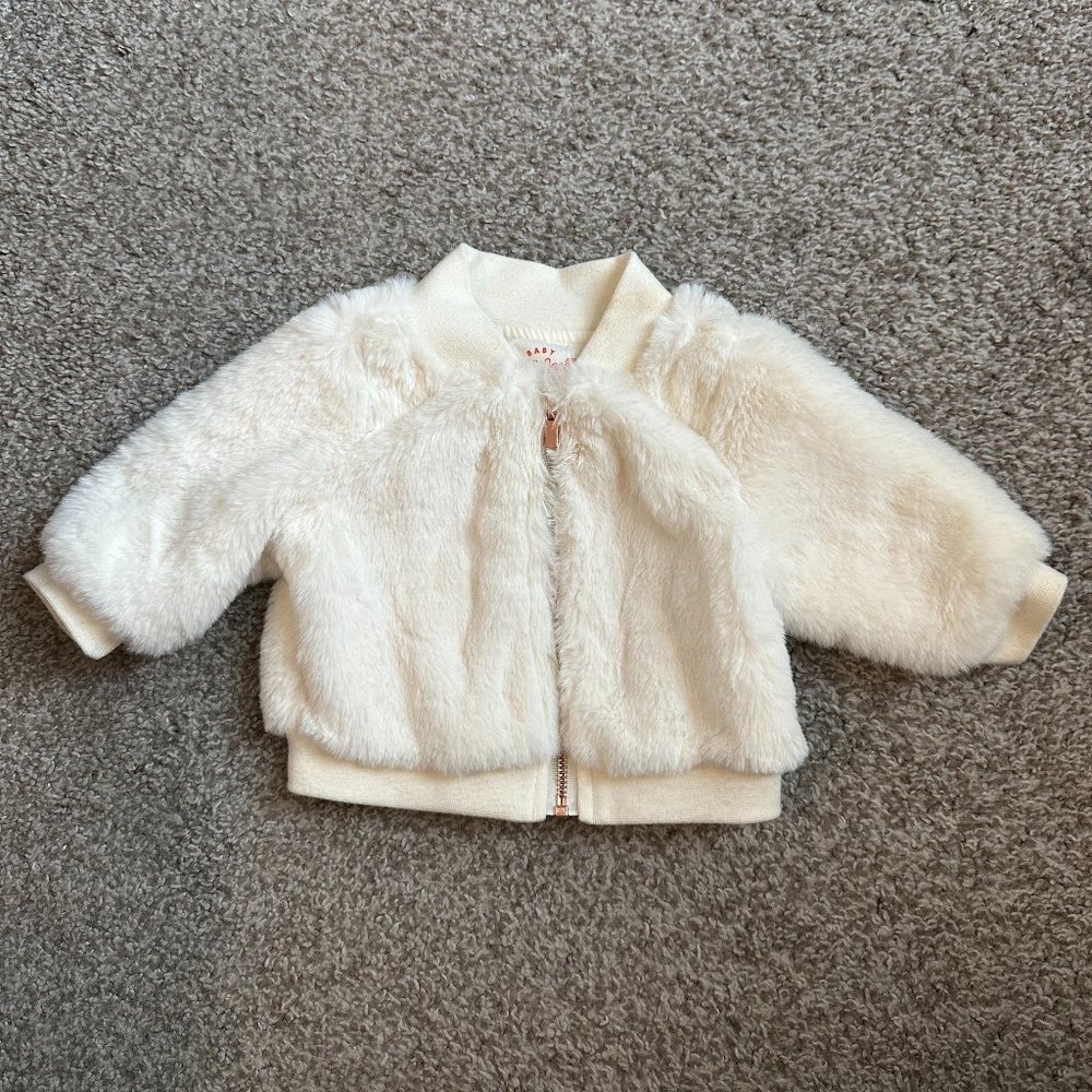 0-3M Cat & Jack Faux Fur Bomber Jacket